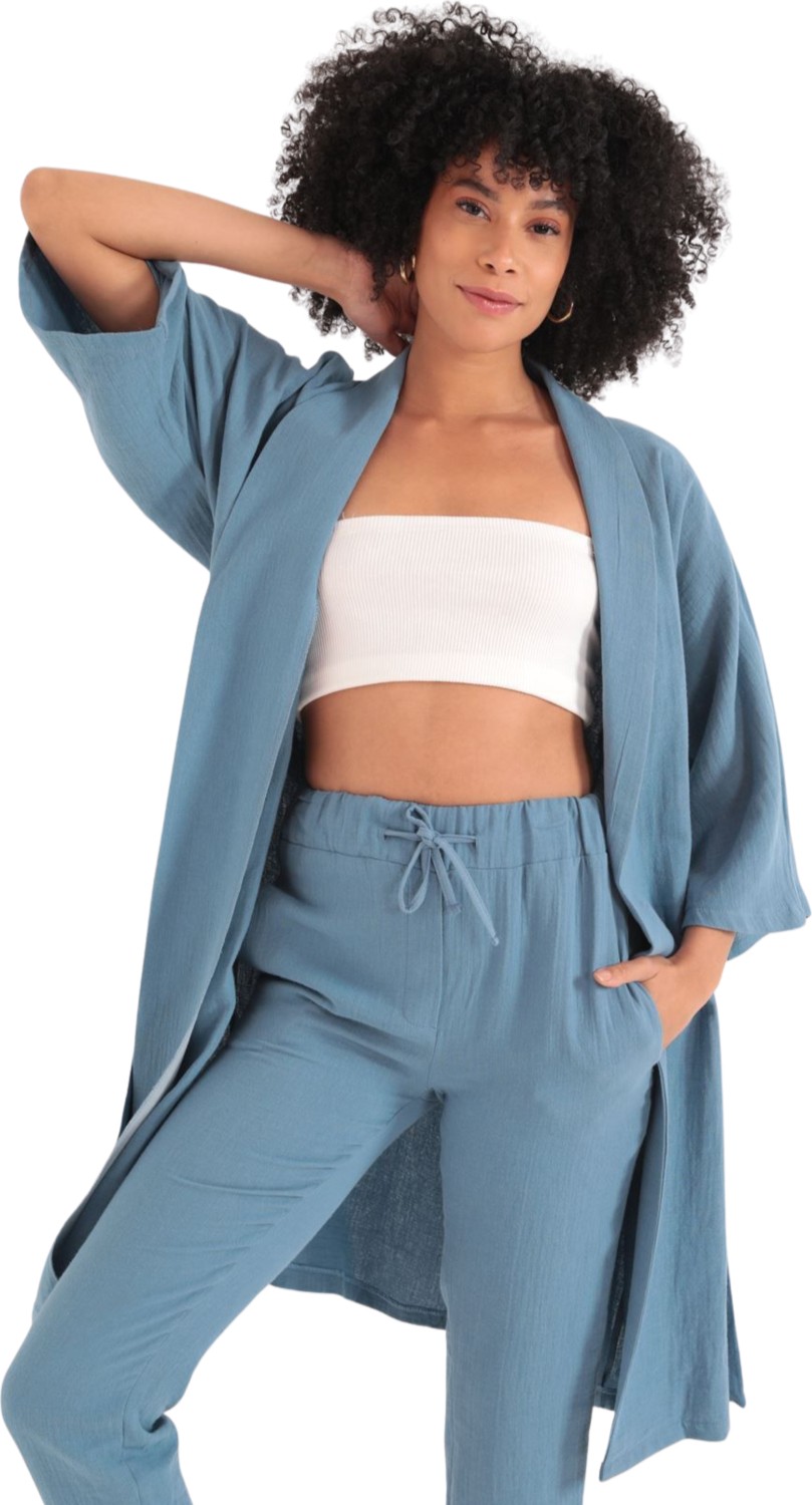 Stylmenplus Kimono Üst - Indi̇go