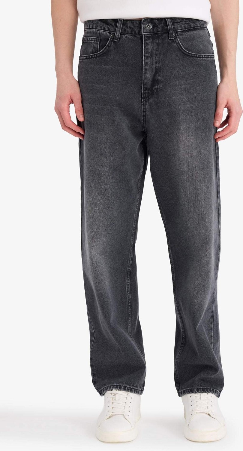 DeFacto Baggy Fit Normal Bel Geniş Paça Jean Pantolon G8480AX26SP görsel 4