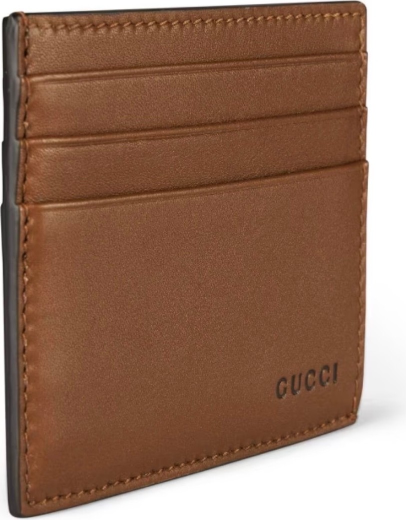 Gucci Kahverengi Deri Kartlık görsel 3