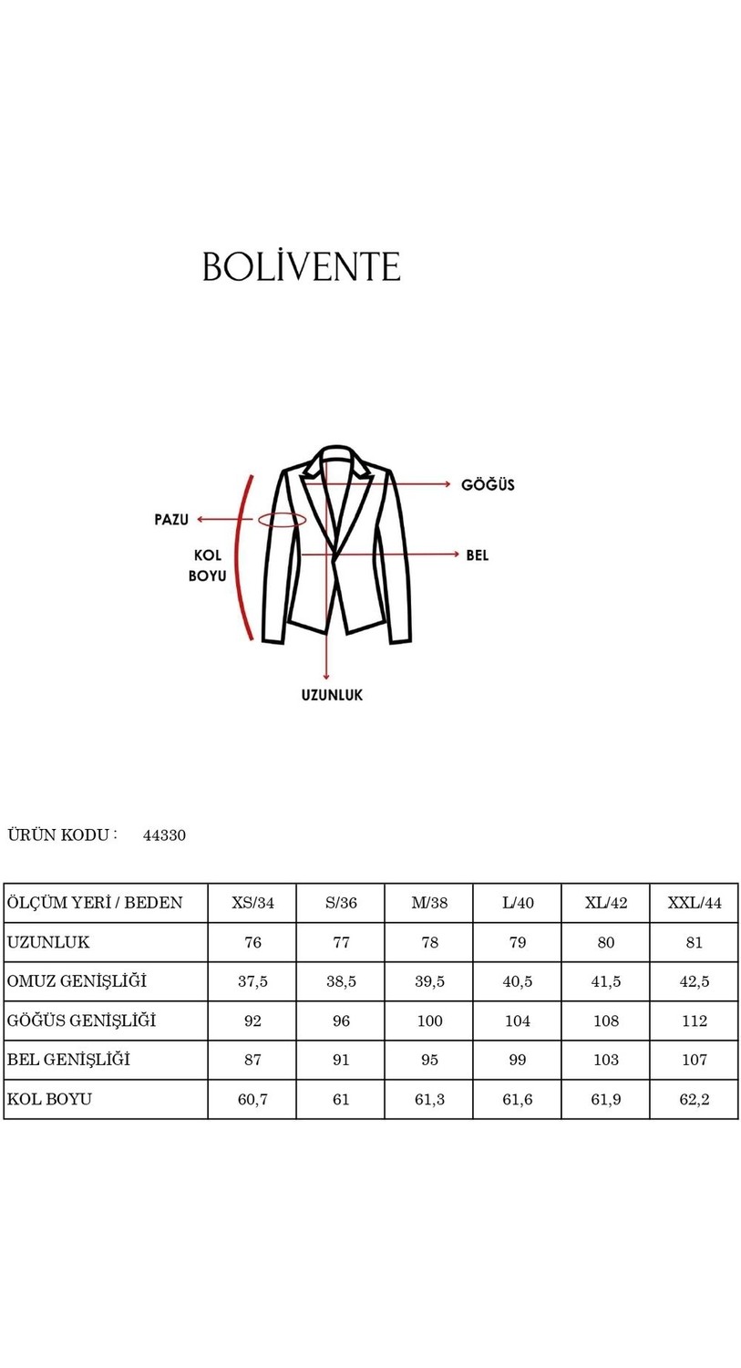 Bolivente Siyah Oversize Dokuma Blazer Ceket görsel 8