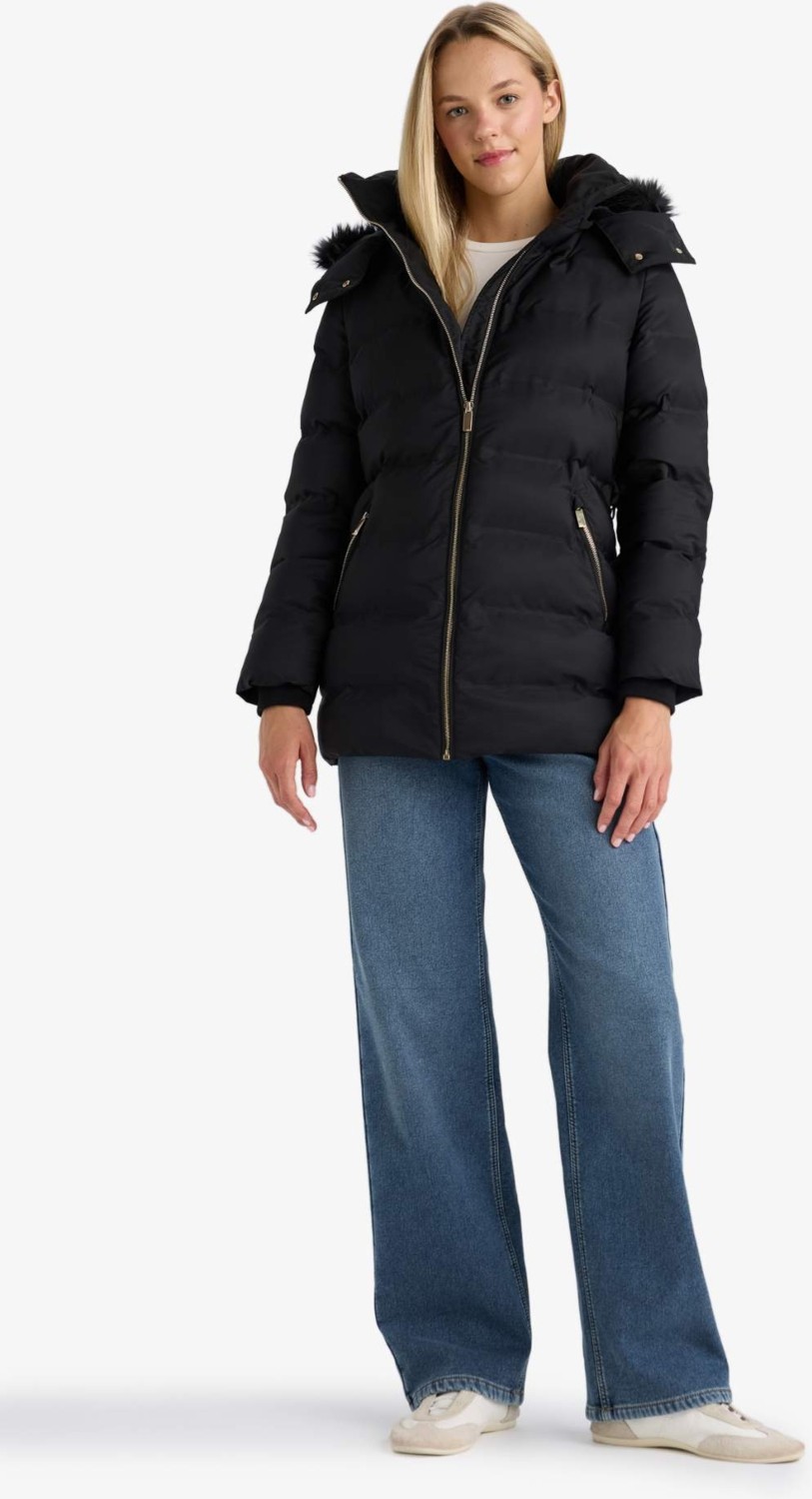 DeFacto Sıcak Tutan Su İtici Regular Fit Kapüşonlu Parka F7424AX26SP görsel 2
