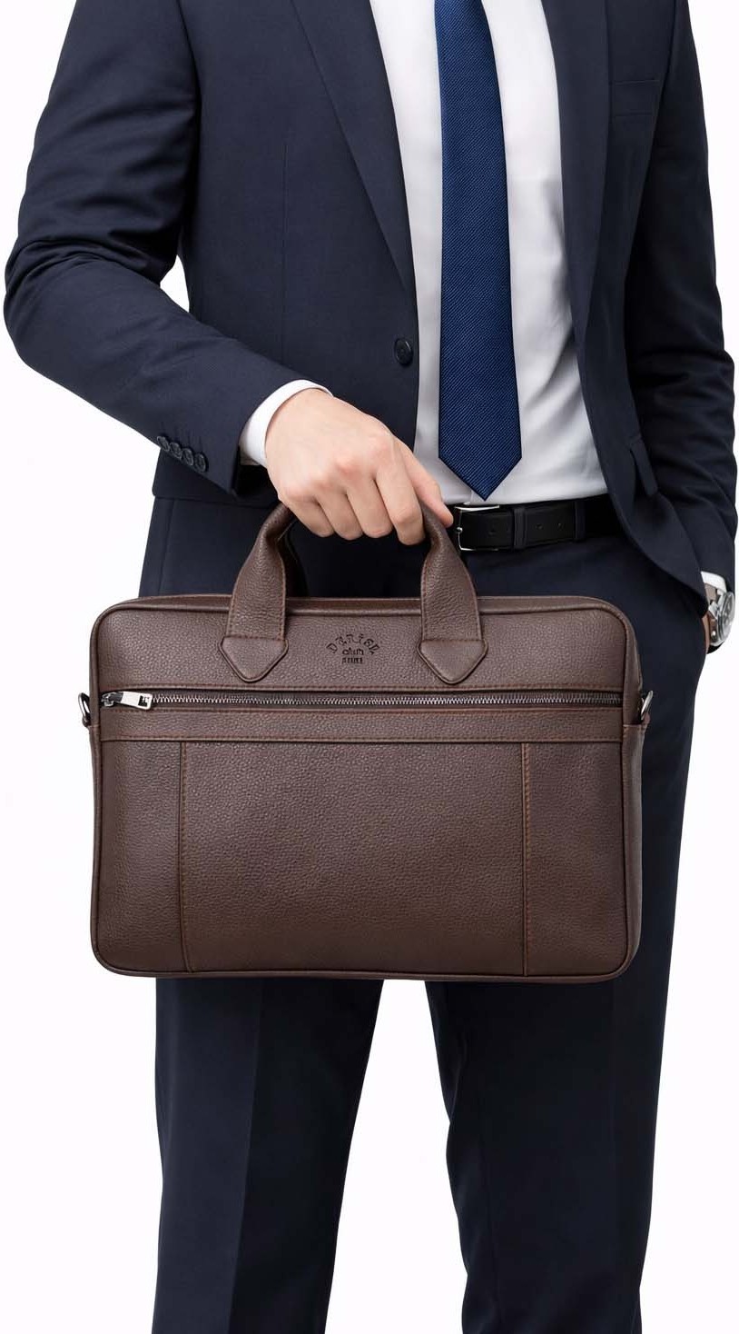 Derise Club Kahverengi Çok Bölmeli 14 Inç Evrak Ve Laptop Çantası görsel 6