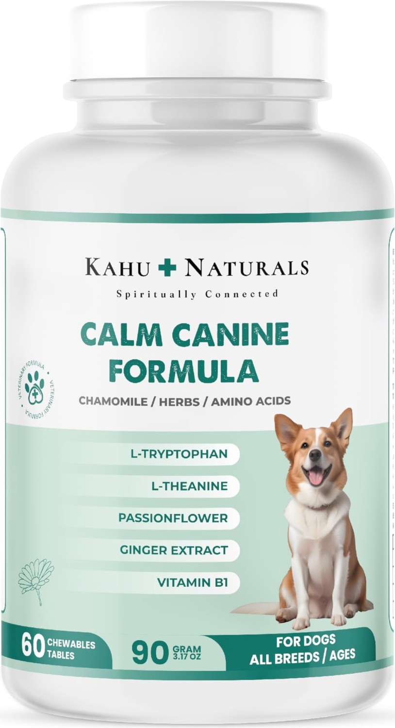 Die Grup Kahu Naturals Calm Canine Formula, Köpekler Için Bitki Özlü Sakinleştirici Rahatlatıcı Takviye, 60 Tablet