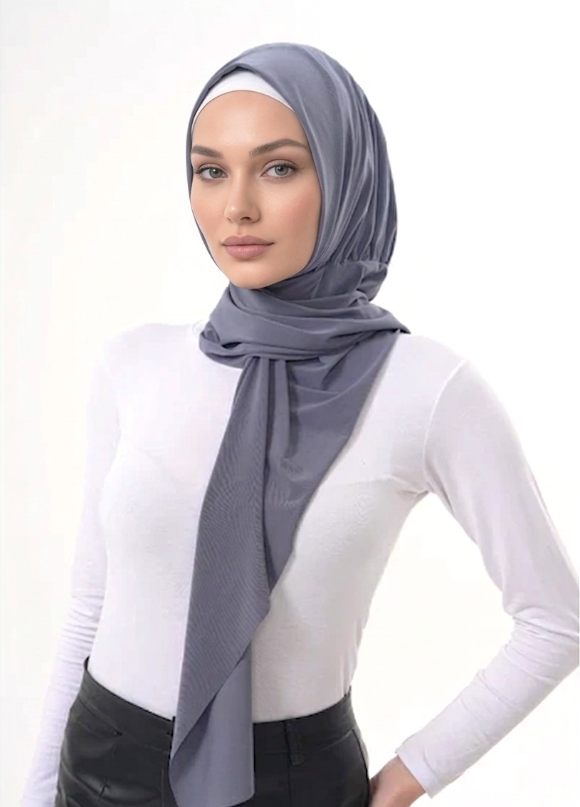 Alivascarf Pratik Hazır Çıtçıtlı Büzgülü Tesettür Şal görsel 6