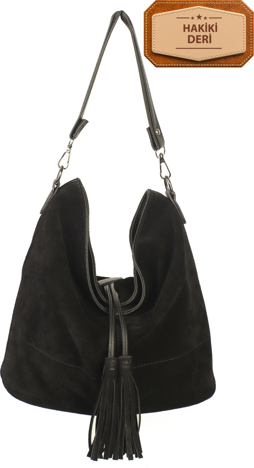 Alessia Bag Hakiki Deri Süet Omuz Çantası