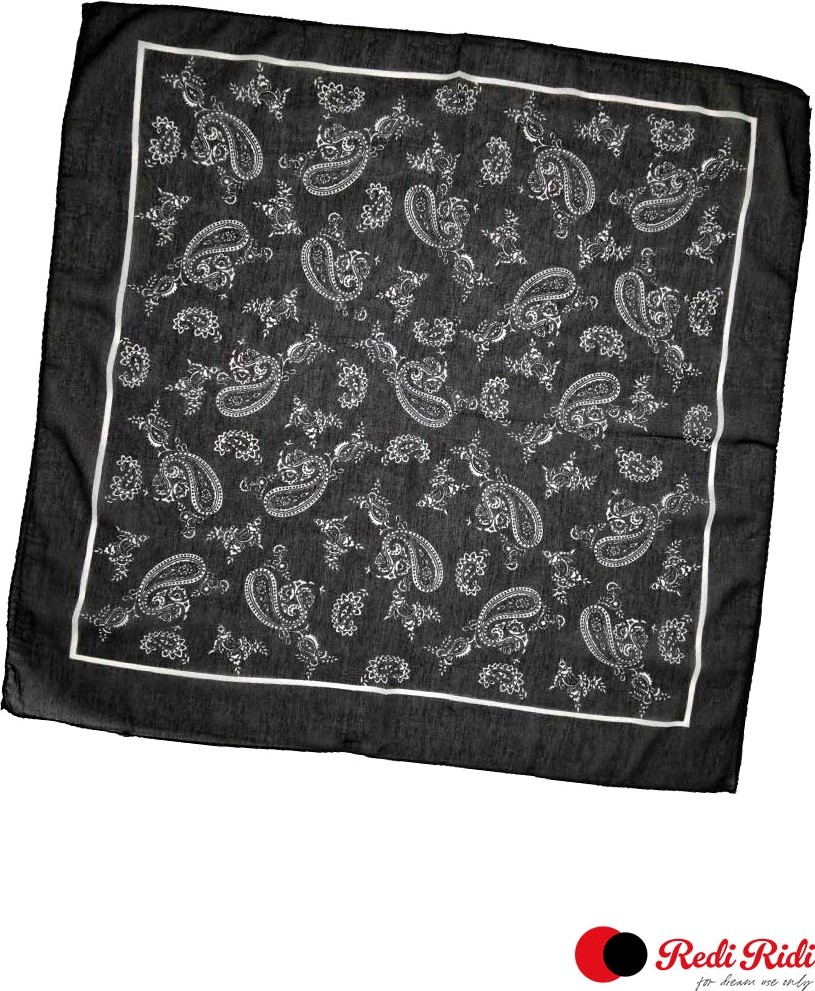 Redi Ridi Fular Bandana Paisley Siyah görsel 2