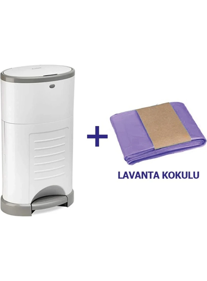 Resim Korbel Bebek Bezi Çöp Kovası ve Lavanta Kokulu 495 Adet Bez Poşeti Seti 