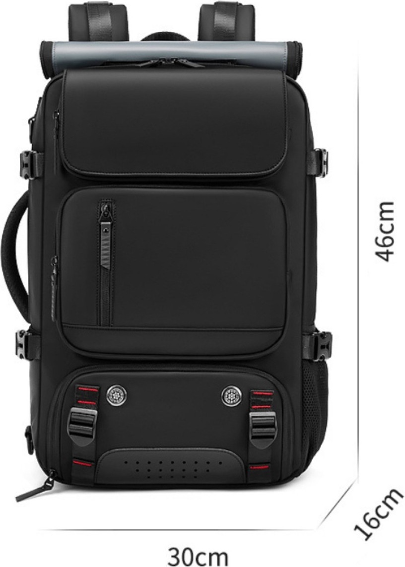 Relaxus Ayakkabı Bölmeli Su Geçirmez Spor & Seyahat Sırt Çantası, 30L, 16” Laptop Bölmeli görsel 7