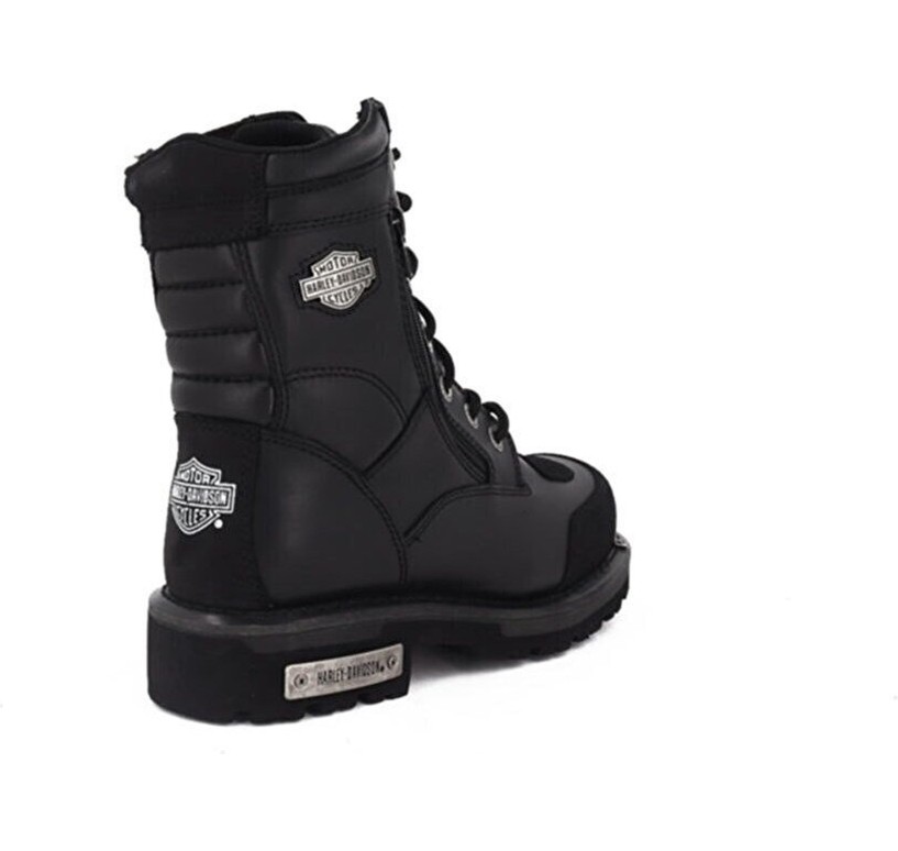 Harley Davidson Riddick Erkek Siyah Deri Bot görsel 3