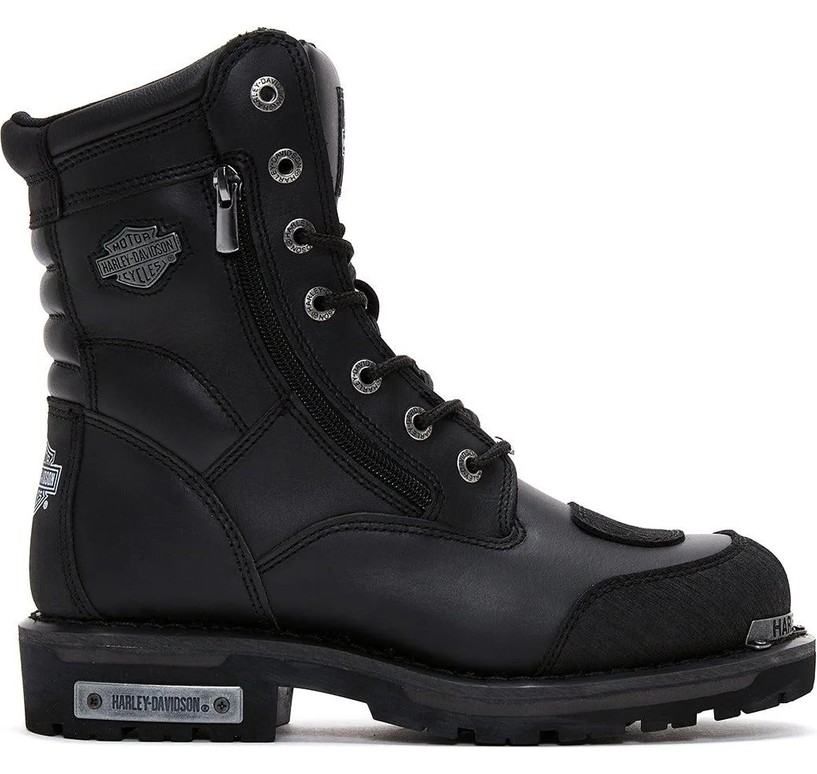 Harley Davidson Riddick Erkek Siyah Deri Bot görsel 6