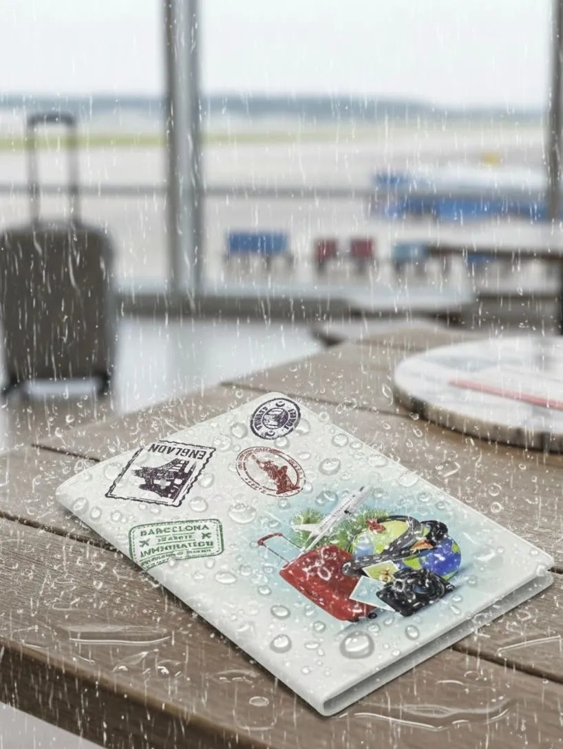 Gempo Desenli Pasaport Kılıfı, Sevimli Tasarım, Su Geçirmez Pvc Koruyucu Kılıf görsel 6