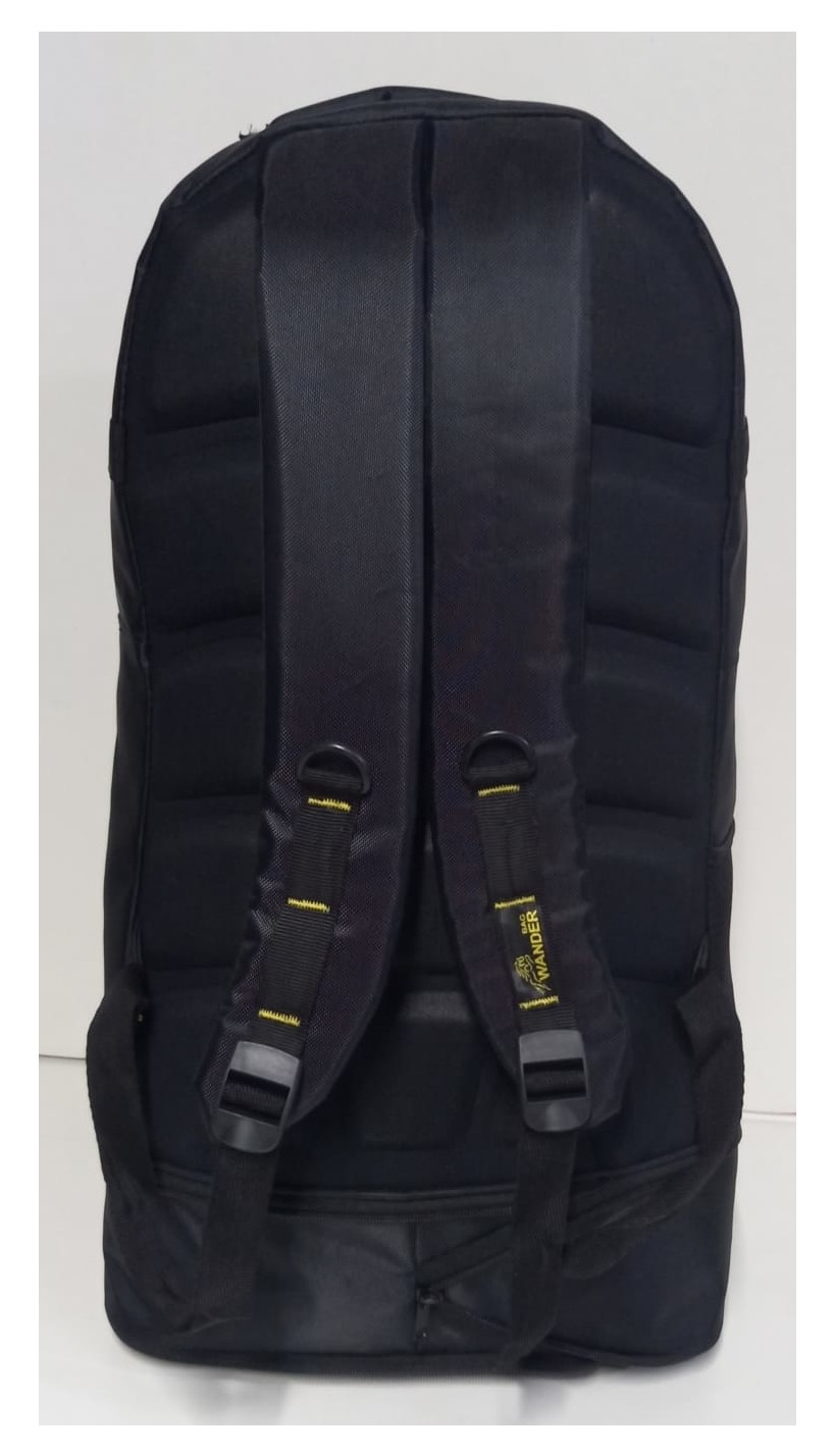 Wander Bag Körüklü Dağcı Sırt Çantası Lacivert - Sarı 1680 Denye Kumaş 4 Gözlü Ergonomik Tasarım görsel 2