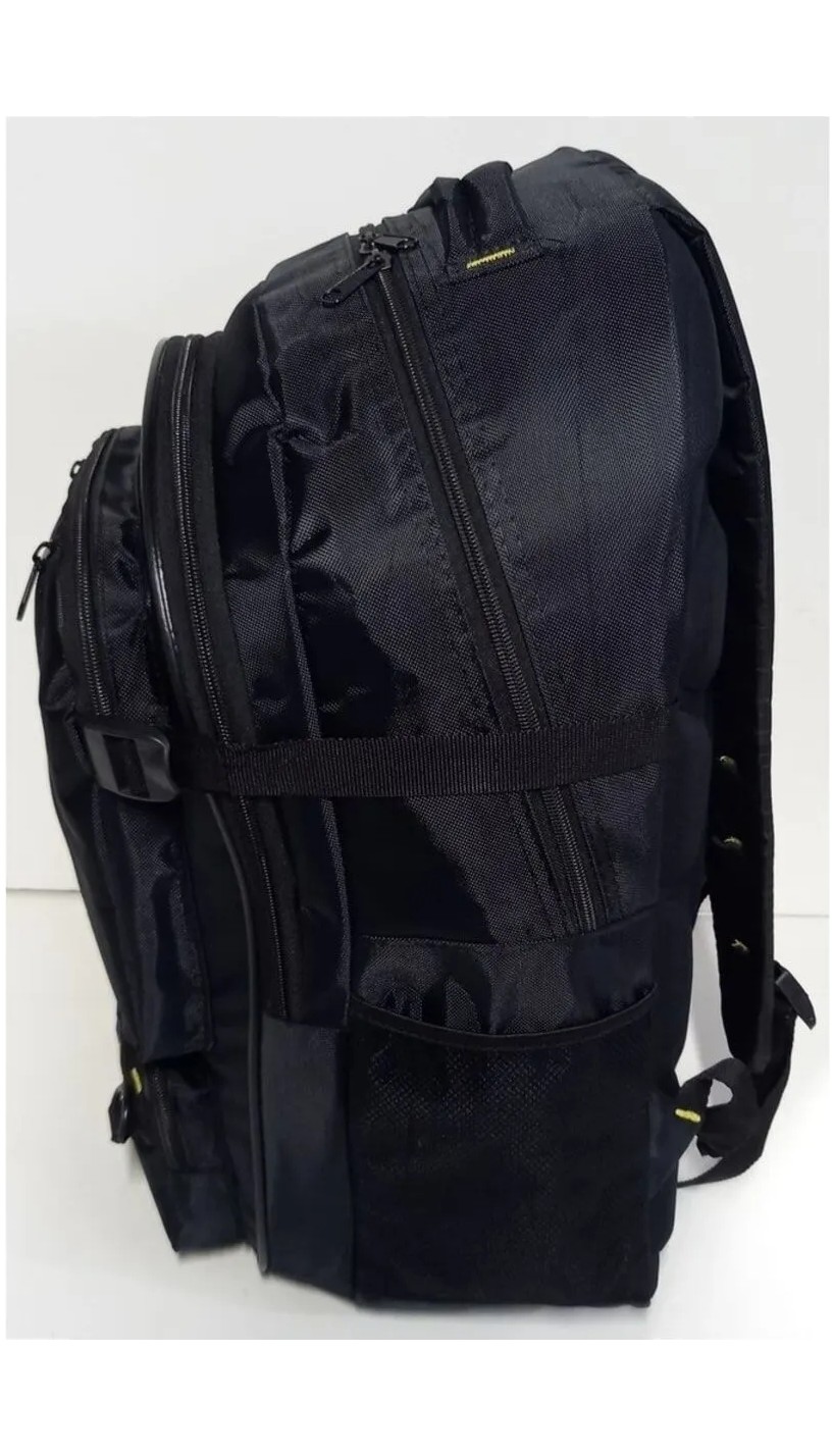 Wander Bag Körüklü Dağcı Sırt Çantası Lacivert - Sarı 1680 Denye Kumaş 4 Gözlü Ergonomik Tasarım görsel 6
