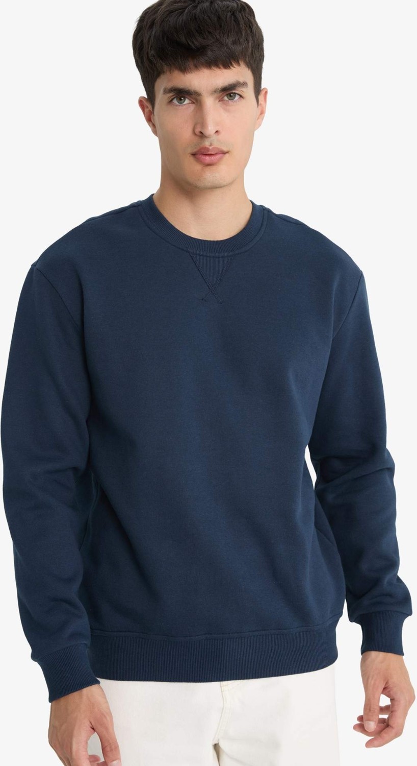 DeFacto Regular Fit Bisiklet Yaka Basic Düz Kalın Sweatshirt T3777AZ25AU