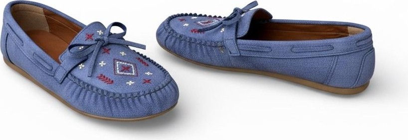 Patron Shoes Kadın Süet Loafer Nakışlı Bağcıklı Ayakkabı görsel 3