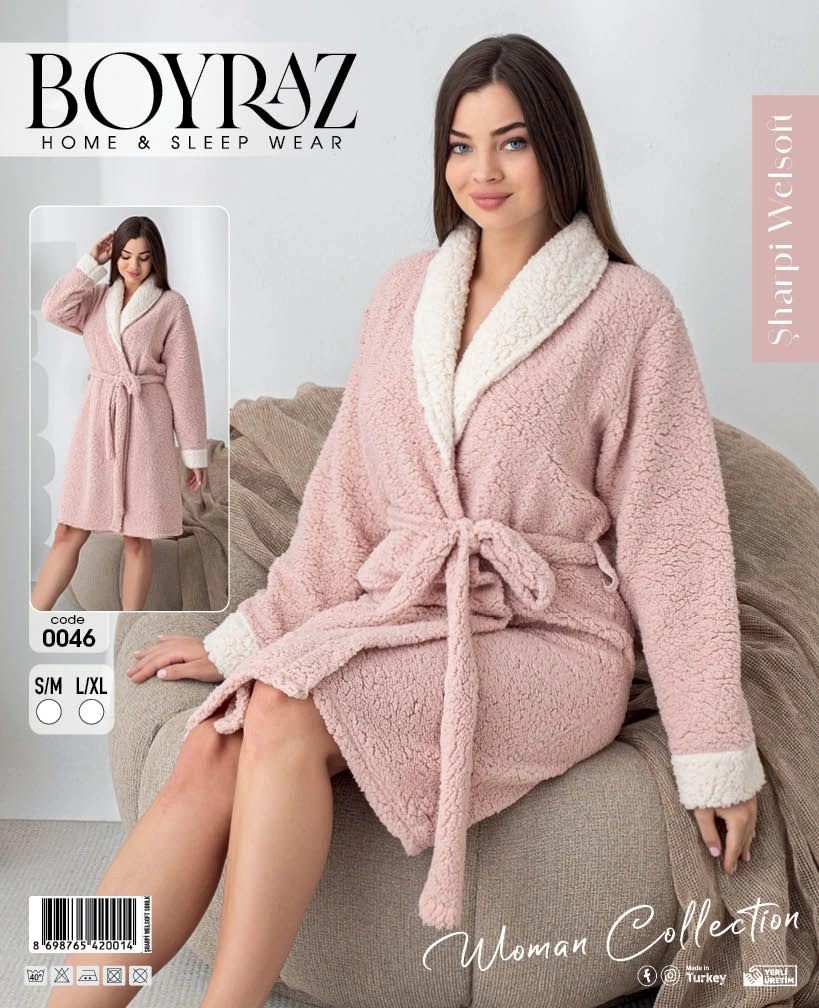 Boyraz 0046 Kadın Sharpi Welsolf Sabahlık