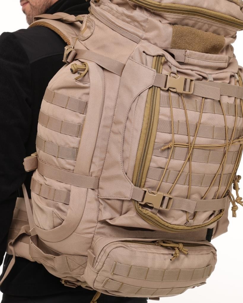 Single Sword Premium Kalite 100+10L Su Geçirmez Outdoor Seyahat ve Outdoor Sırt Çantası Standart Beden - Renk: Bej görsel 3