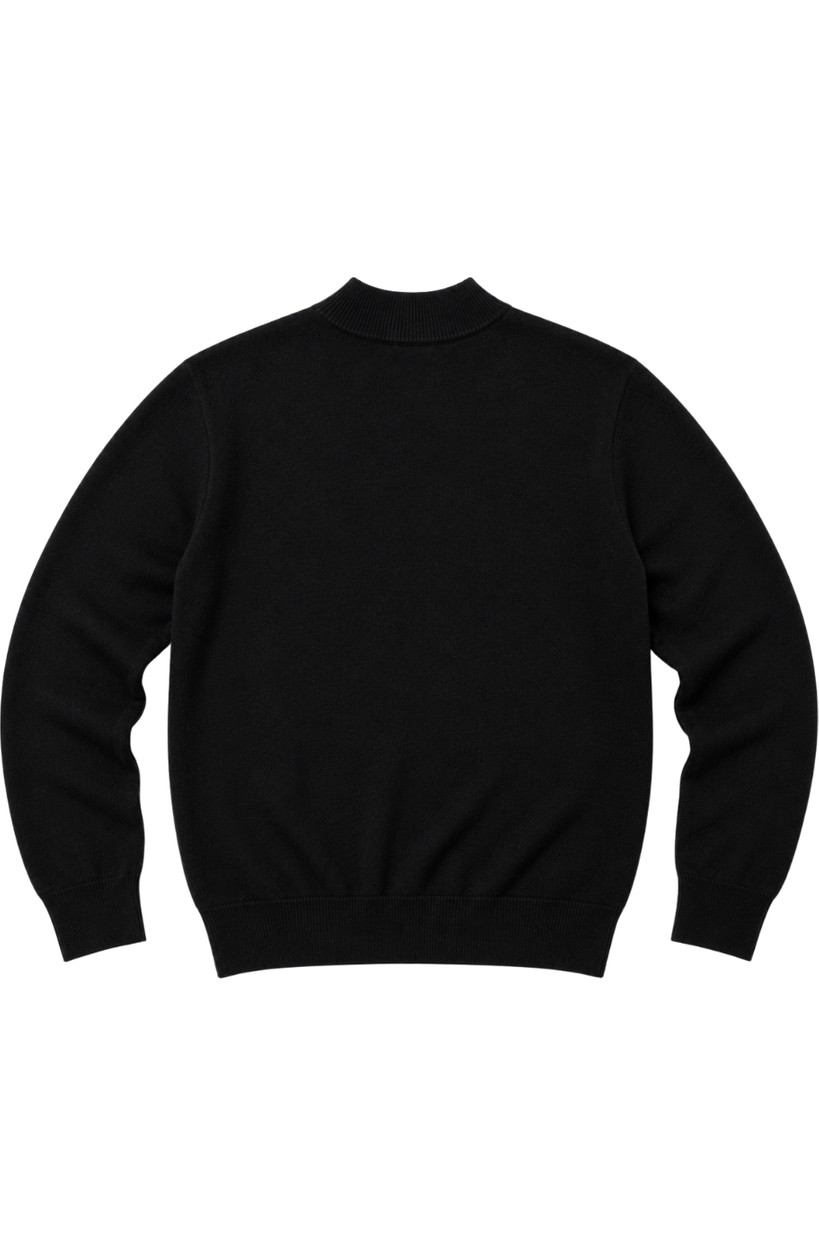 Battal Moda Erkek Büyük Beden Melanj Lacivert Yarım Balıkçı Triko Kazak 3xl-4xl-5xl-6xl görsel 4