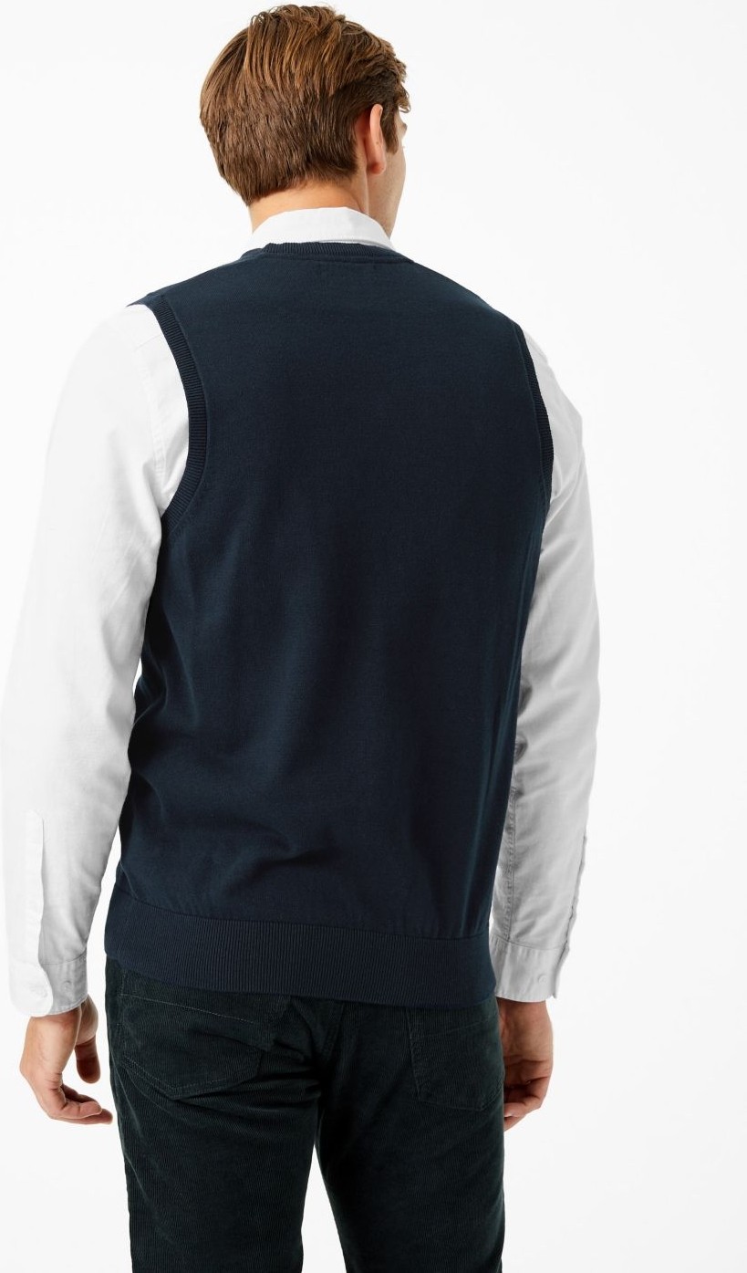 Marks & Spencer Saf Pamuklu V Yaka Süveter görsel 3