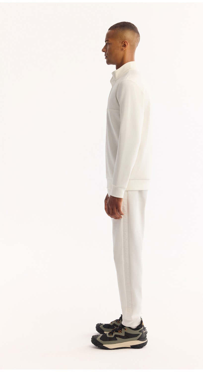 AVVA Erkek Siyah Dik Yaka Fermuarlı Pamuklu Bi-Stretch Regular Fit Sweatshirt A52Y1282 görsel 3