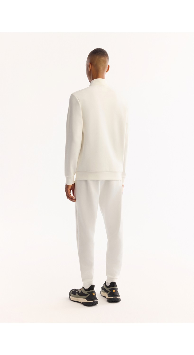 AVVA Erkek Siyah Dik Yaka Fermuarlı Pamuklu Bi-Stretch Regular Fit Sweatshirt A52Y1282 görsel 4