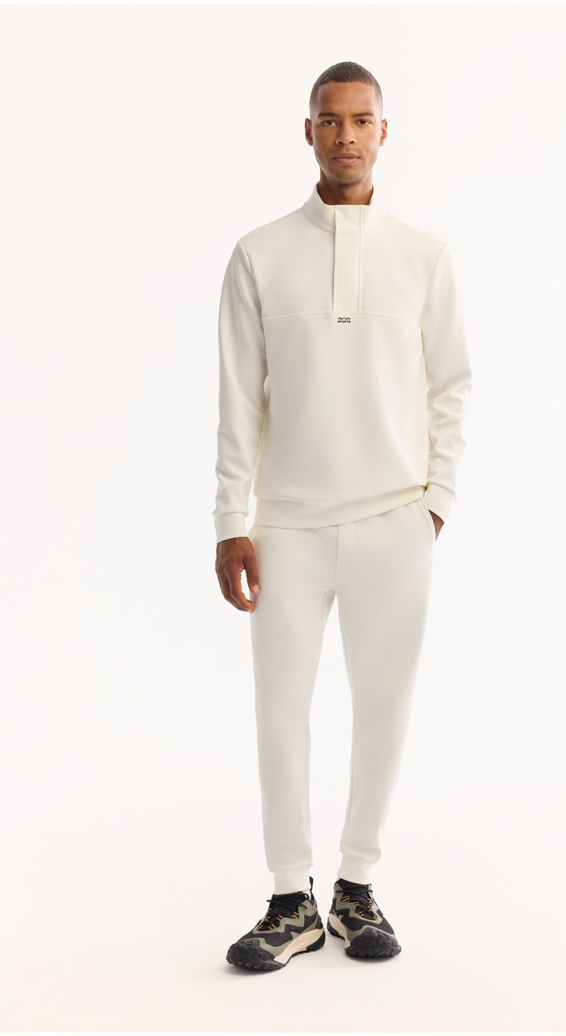 AVVA Erkek Siyah Dik Yaka Fermuarlı Pamuklu Bi-Stretch Regular Fit Sweatshirt A52Y1282 görsel 6