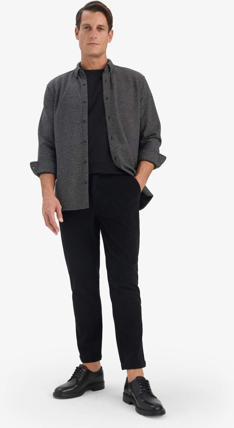 DeFacto Esnek Kumaş Tailored Regular Fit Düz Paça Fitilli Kadife Pantolon F0462AX25WN
