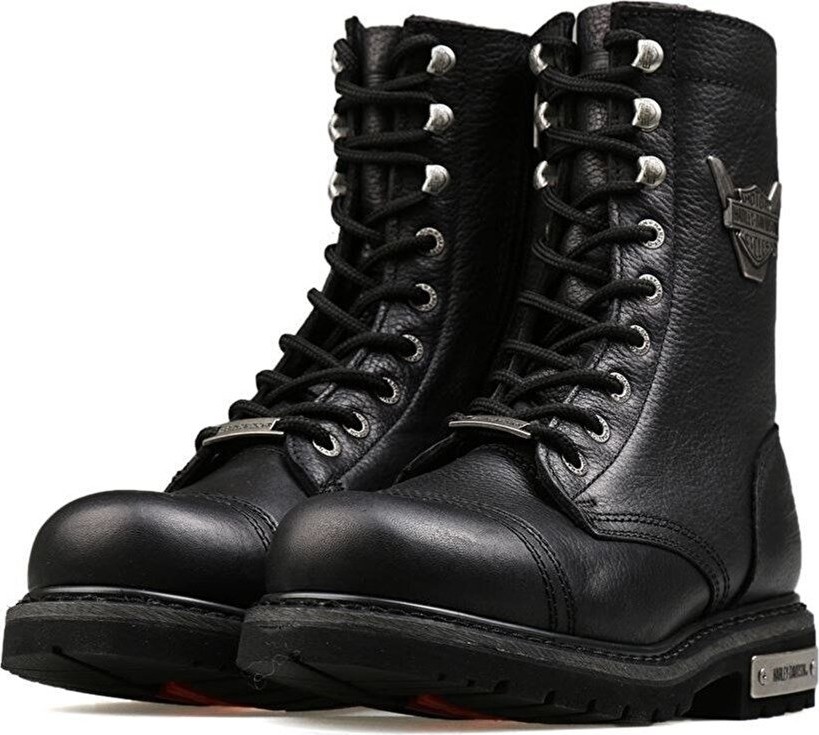 Harley Davidson 025M100553 Colmar Siyah Baskılı Deri Erkek Bot Kışlık Rahat Tabanlı 40 Numara görsel 4
