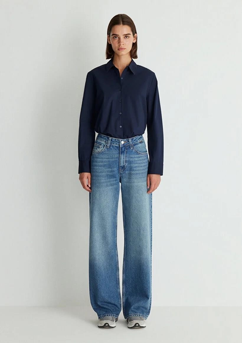 Mavi Kadın Malıbu Mid Brushed Denim Kot Pantolon M1010152-87779 görsel 3