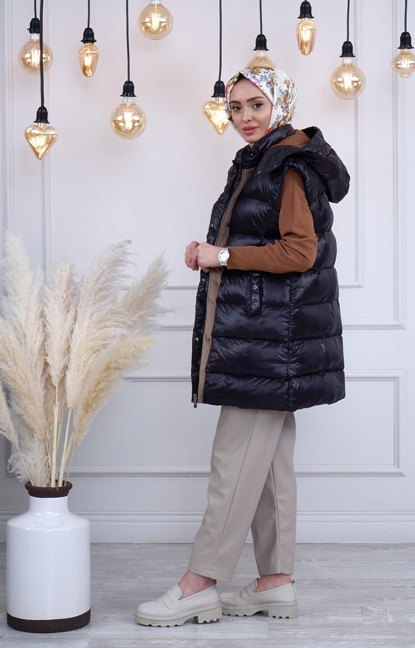 Womania Rabat ŞişmeYelek 18280 Siyah görsel 2