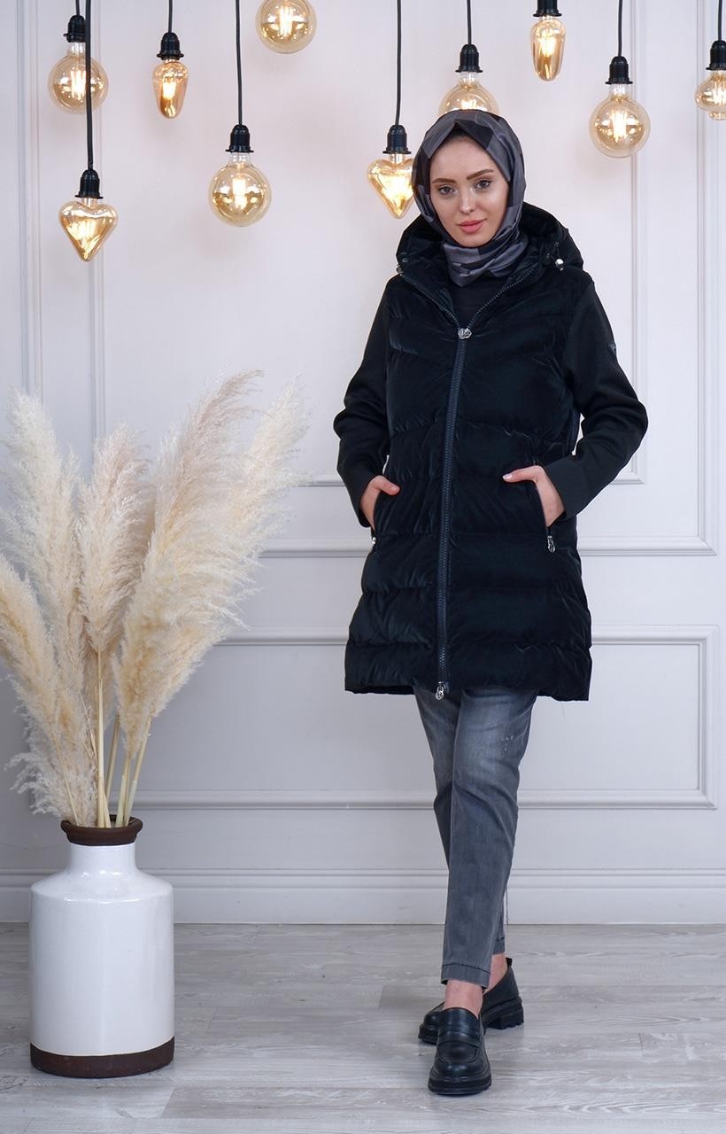 Womania Womanıa Mont 18284 Kadife Siyah