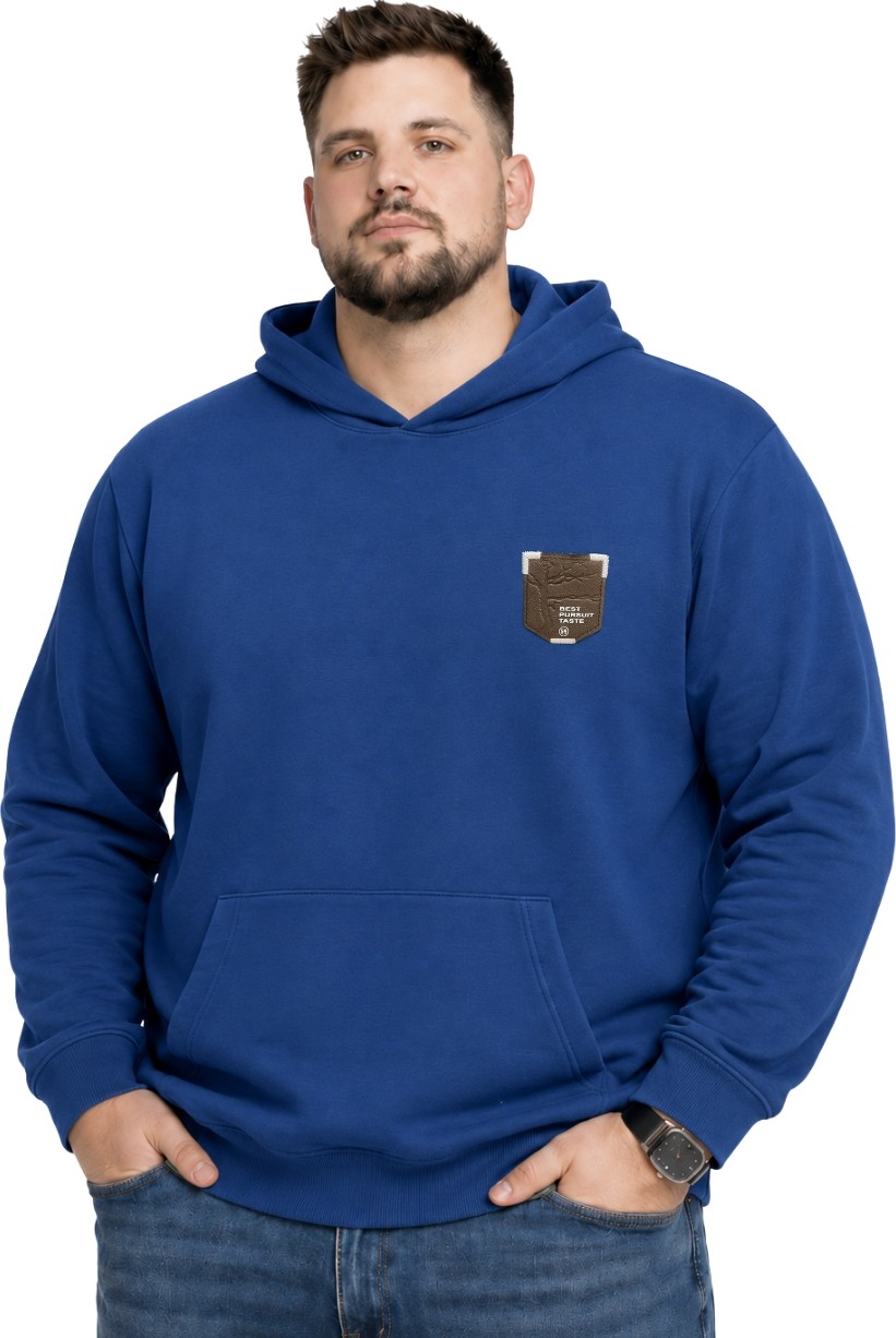 Battal Moda Erkek Büyük Beden Lacivert Iki Iplik Pursuit Sweatshirt 3xl-4xl-5xl-6xl