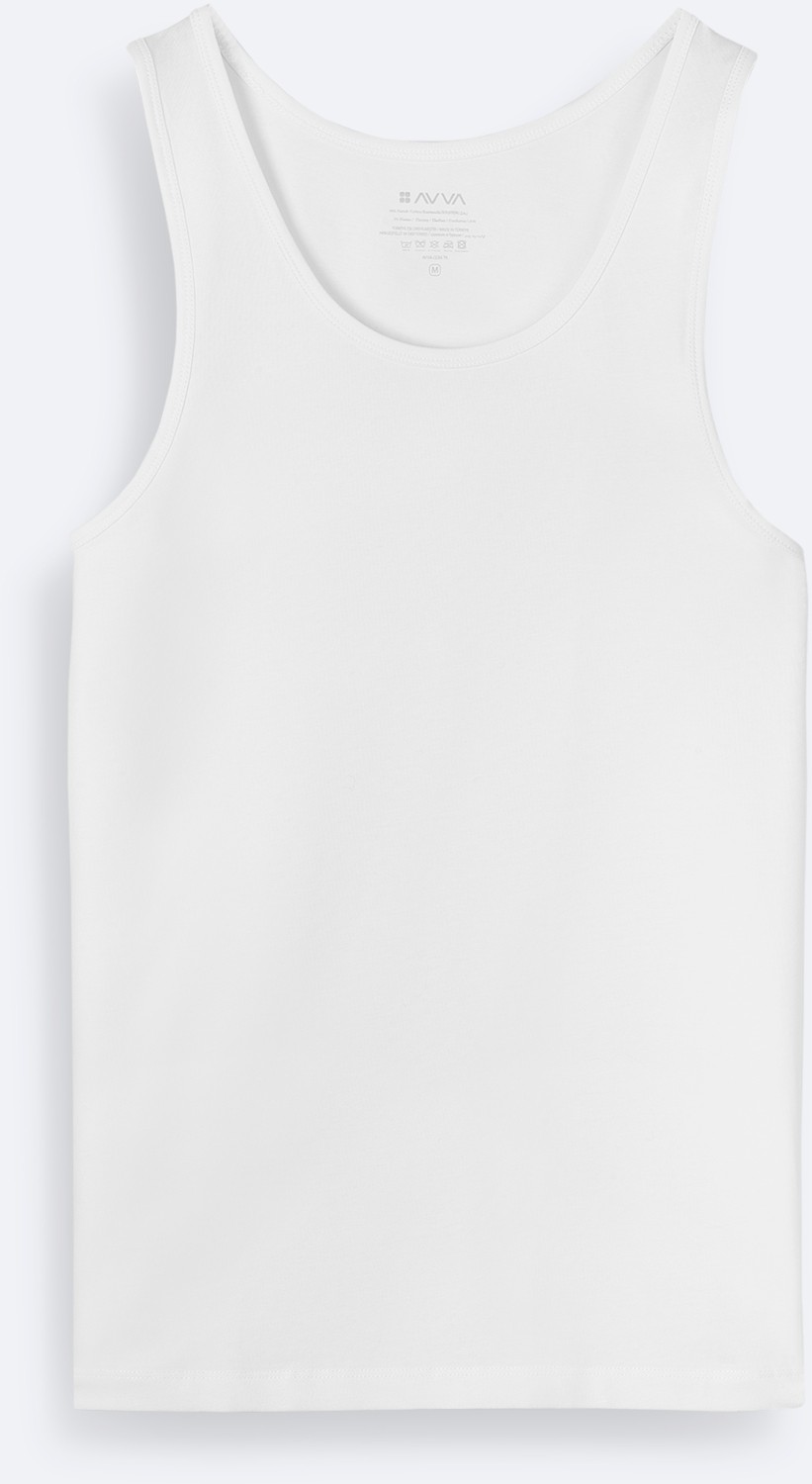 AVVA Erkek Siyah Pamuklu Basic Regular Fit Atlet B009540