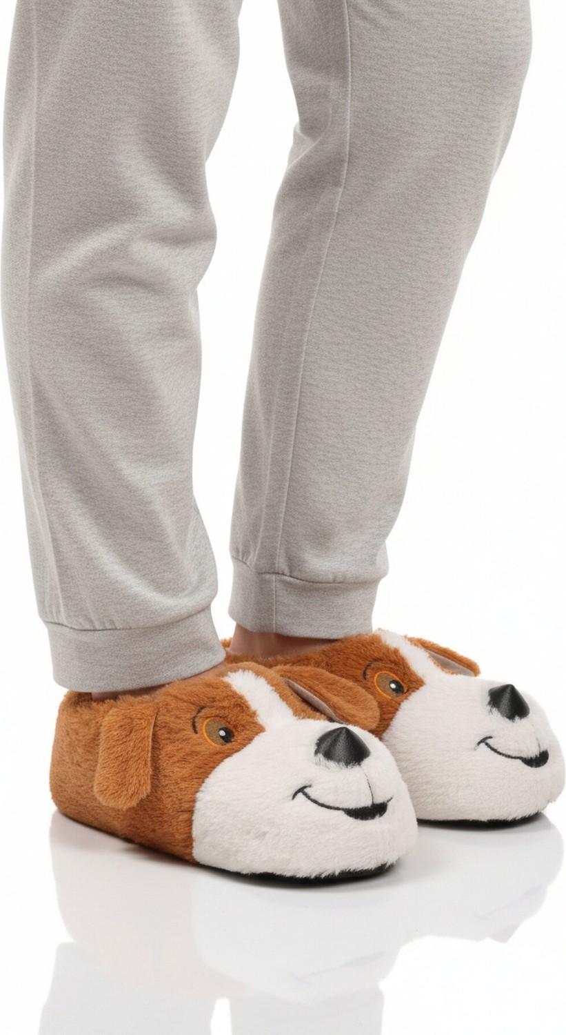Ayk's Açık Kahve Köpek Figürlü Unisex Panduf 26K001 Panduf görsel 8