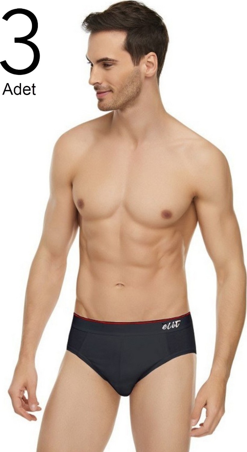 Tutku Elit 1351 Slip Kemerli Erkek Külot Siyah 3'lü