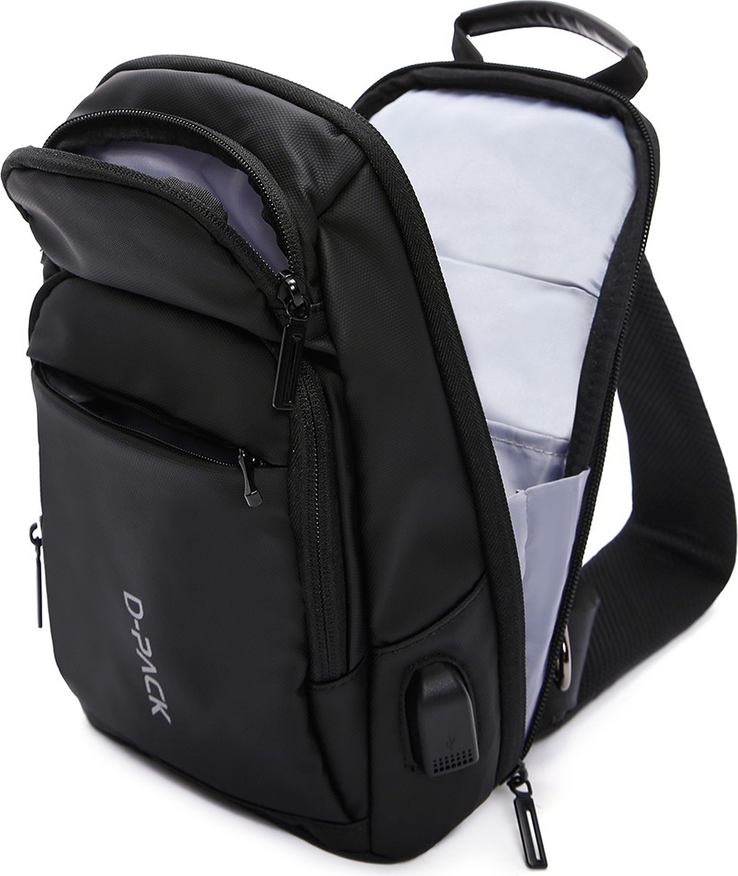 Derimod D-Pack Teknolojik Kumaş Erkek Çapraz Çanta Siyah 23SBD30006F Ergonomik Tasarım Özellikleriyle görsel 8