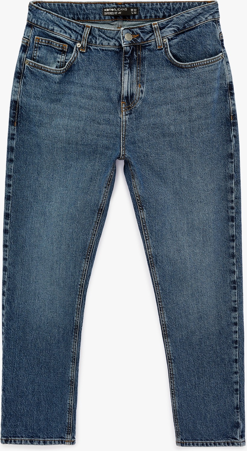 Koton Pamuklu Regular Fit Normal Bel Tapered Jean Pantolon - Joe Jean görsel 6