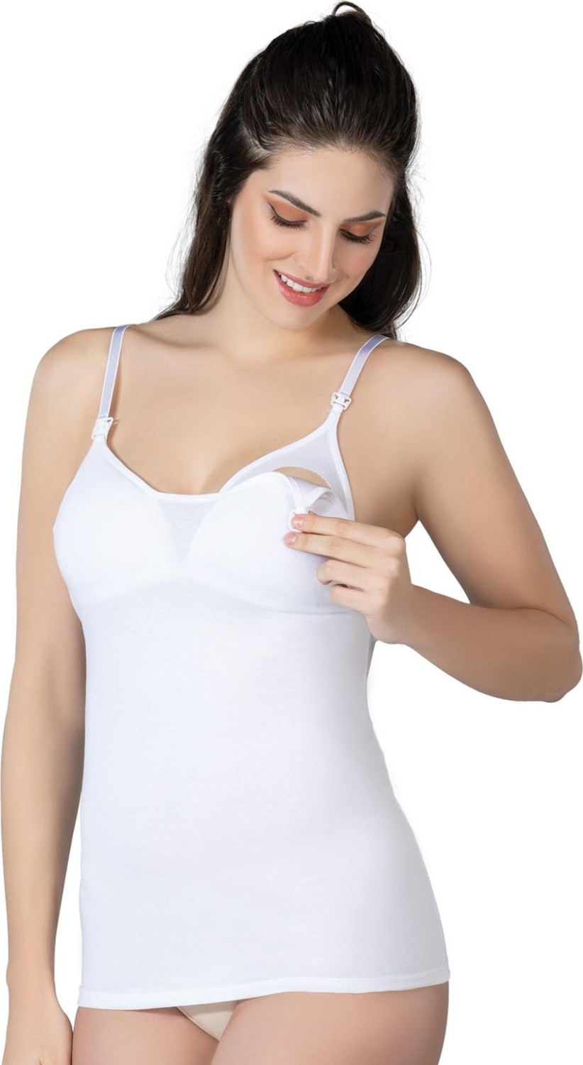 Emay BEYAZ MI Emay 1413 Modal Cotton Kaplı Emzirme Atlet görsel 4