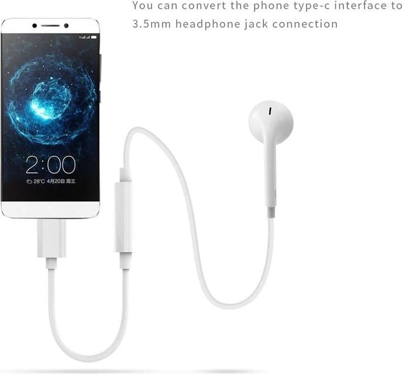 Die Grup Type C To 3.5mm Kulaklık Ses Çevirici Dönüştürücü Aux Adaptör görsel 3