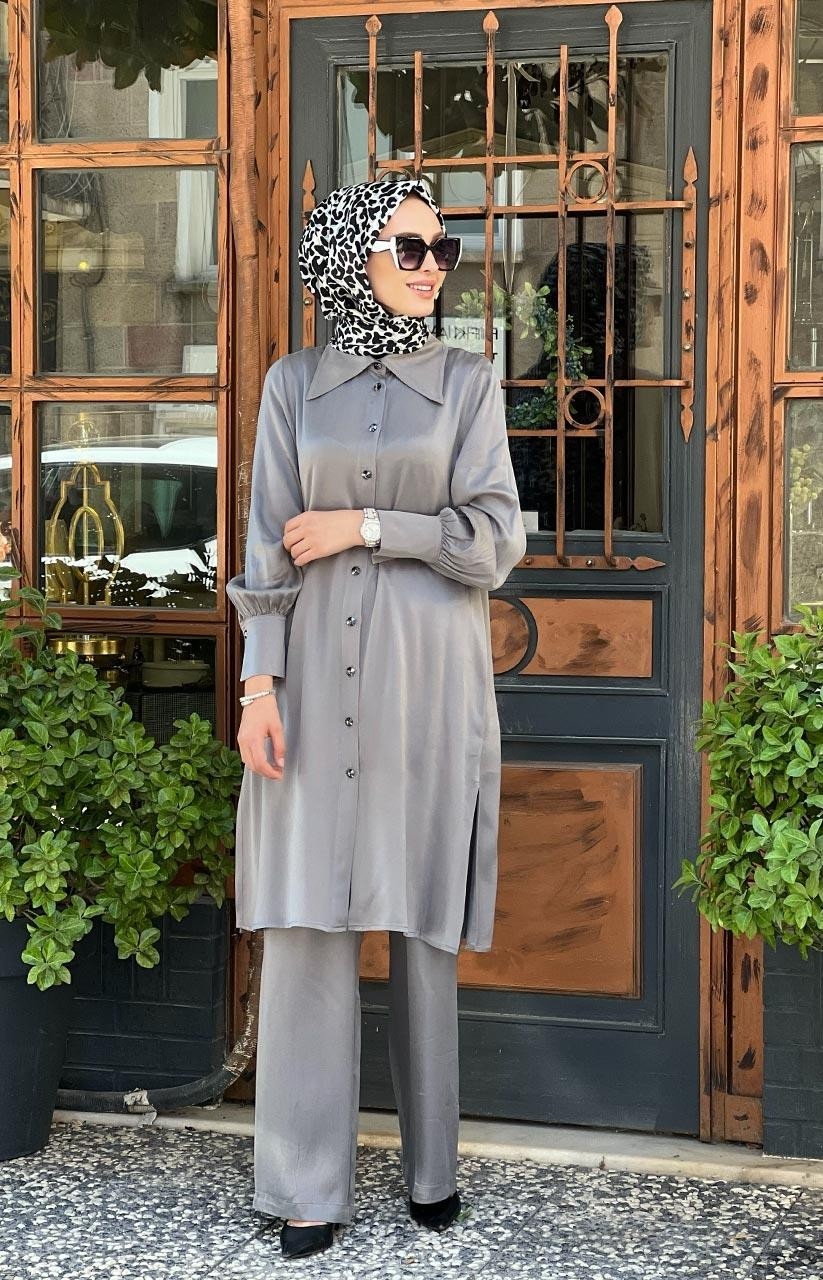 Miss Dalida Pantolonlu Takım T25K-3000 Mavi görsel 5