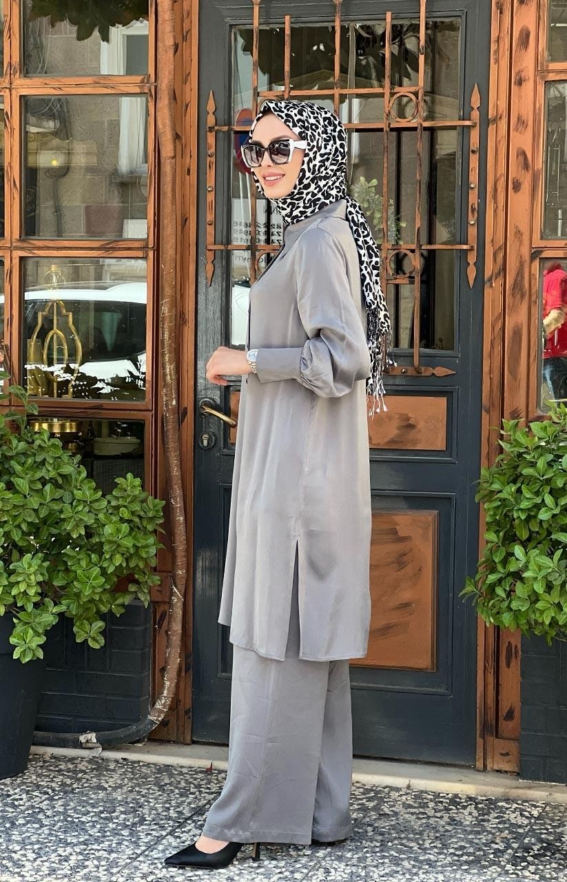 Miss Dalida Pantolonlu Takım T25K-3000 Mavi görsel 6