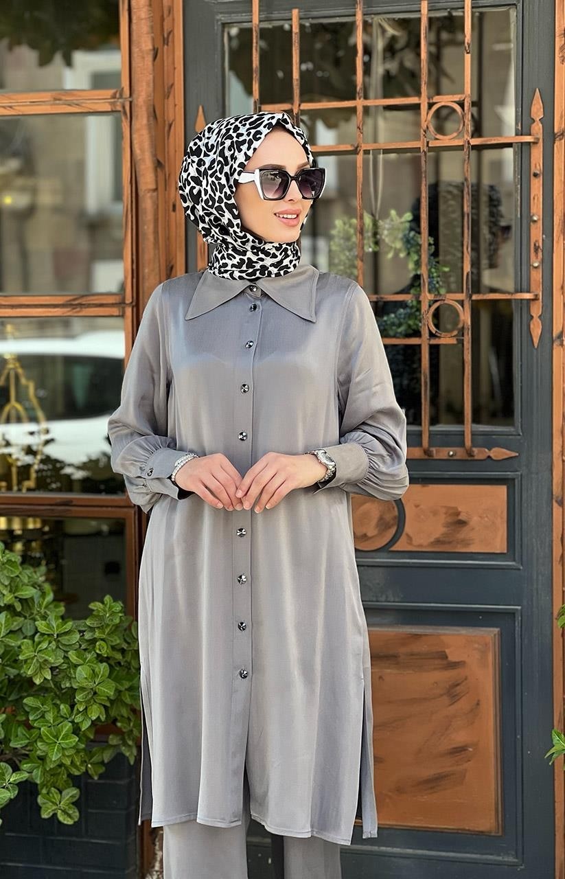 Miss Dalida Pantolonlu Takım T25K-3000 Mavi görsel 8