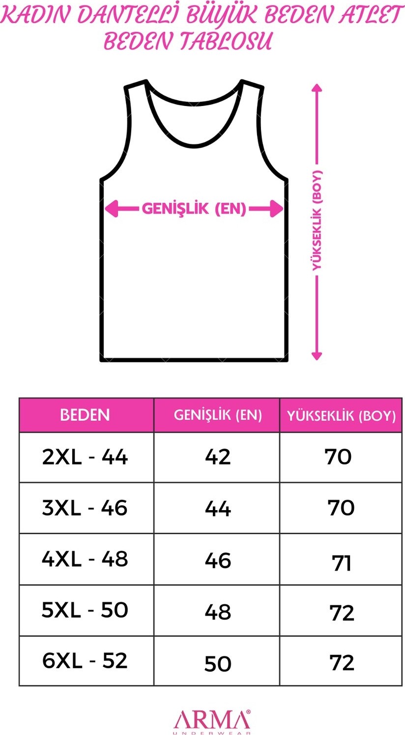 Arma Yıldız Kadın Büyük Beden Pamuklu Dantelli Atlet Esnek ve Rahat Siyah 3'lü Paket görsel 5