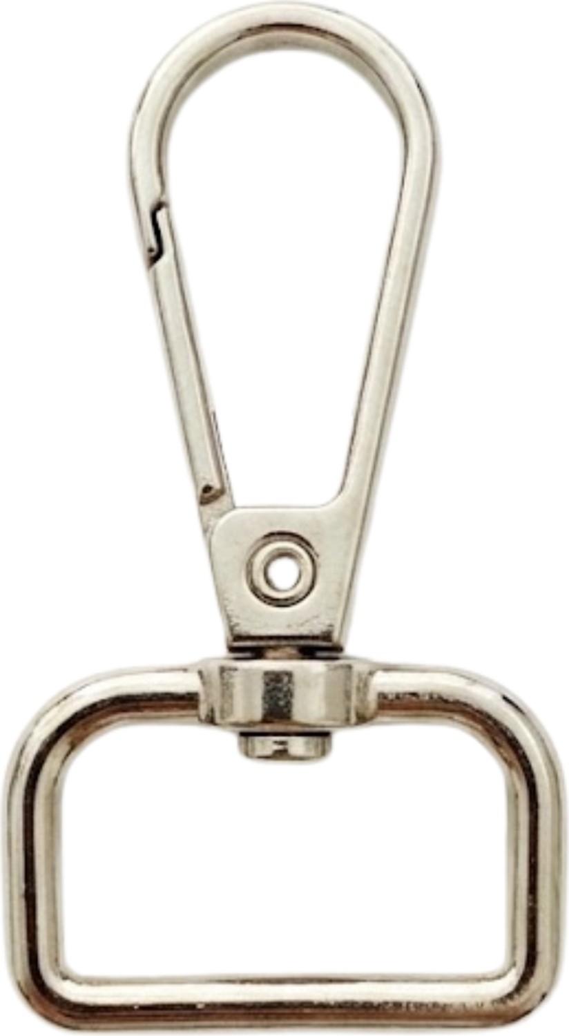 Orhan Çanta 2.5 cm Kare Kanca Nikel (Gümüş) - Metal Çanta ve Cüzdan Askı Klipsi - 20 Adet görsel 4