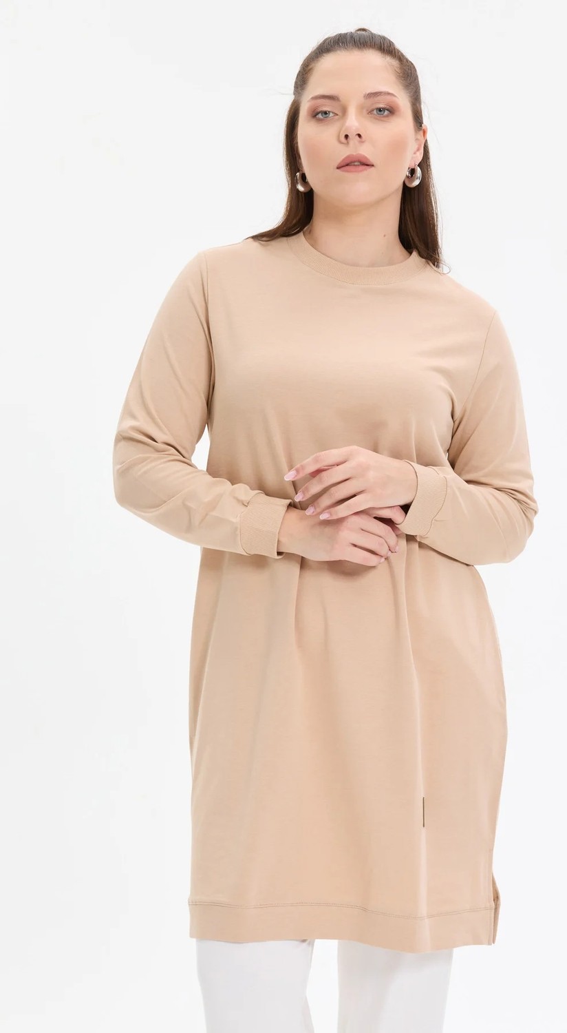 Kado Moda Kado Online Basic Rahat Kalıp Uzun Kadın Tunik