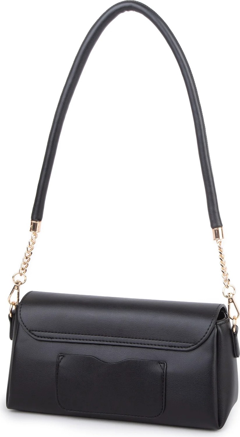 Nas Bag Kadın Sade Şık Omuz ve Çapraz Çanta (En 24 cm ;boy 12 cm ) Siyah görsel 3