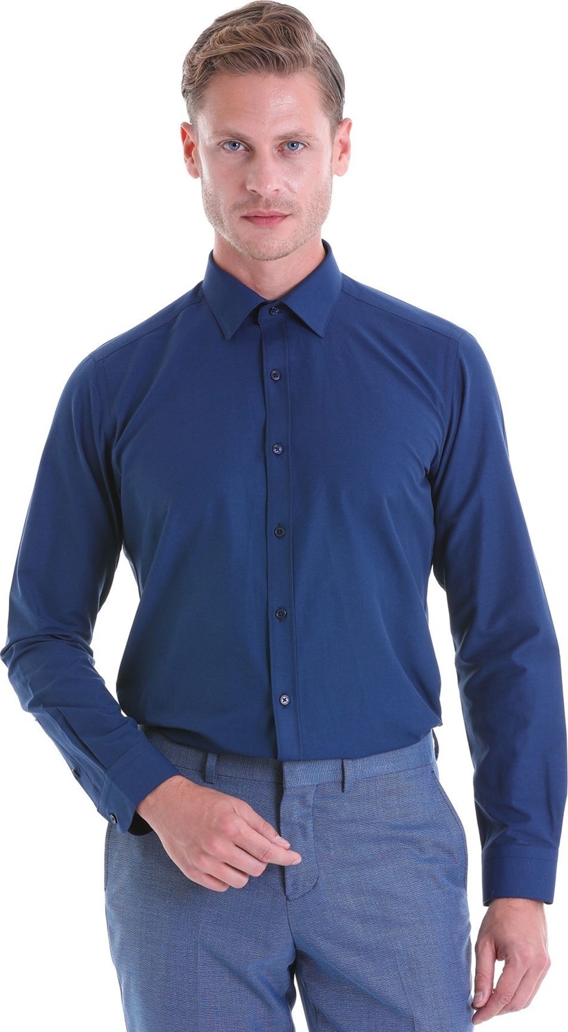 Hatemoğlu Erkek Beyaz Slim Fit Pamuklu Uzun Kollu Gömlek