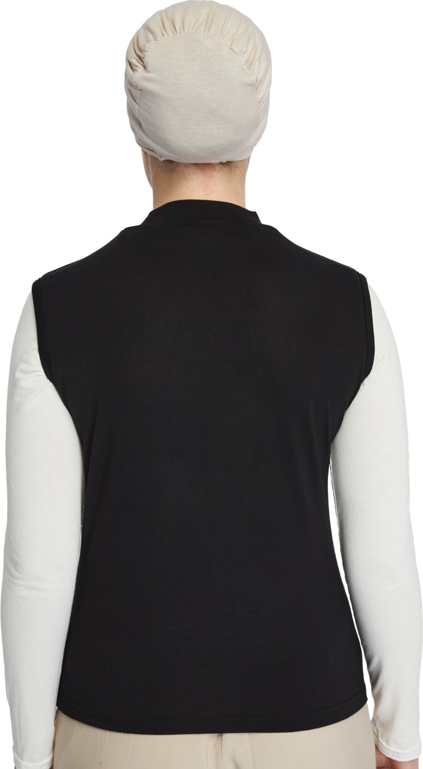 Manolyaşal İslamic Hijab Manolyaşal Kolsuz Balıkçı Yakalı Organik Kadın Body - Siyah - L-XL görsel 5
