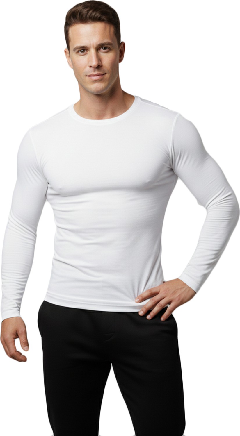 Deepsea Haki Dar Kalıp Likralı %90 Pamuk Erkek Sweatshirt, Vücuda Oturan İnce Penye Sweat 2300423
