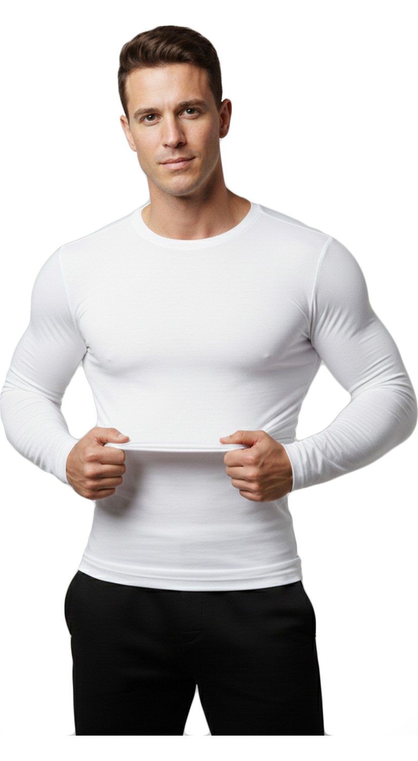 Deepsea Haki Dar Kalıp Likralı %90 Pamuk Erkek Sweatshirt, Vücuda Oturan İnce Penye Sweat 2300423 görsel 2
